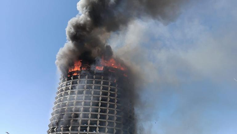 Gaziantep’te atıl haldeki otelde yangın kontrol altına alındı