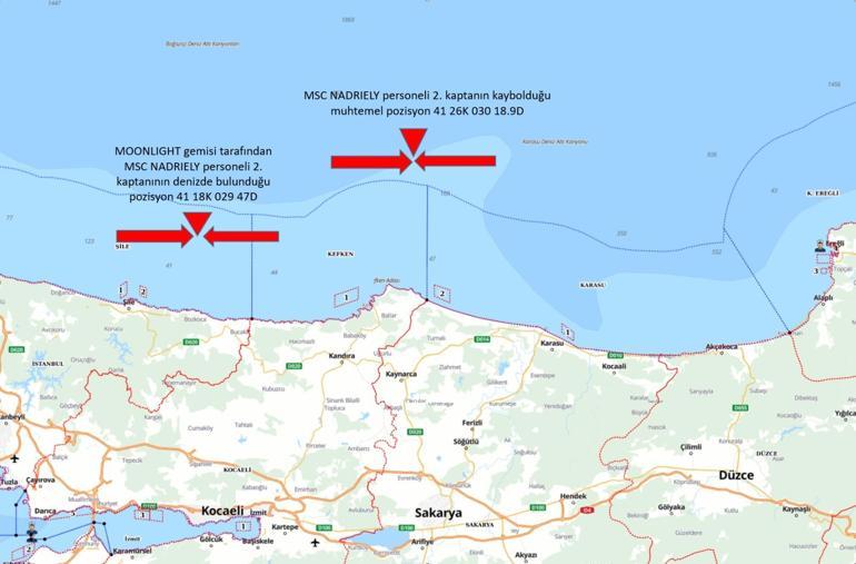 Türkeli açıklarında, seyir halindeki gemiden denize düşen 2nci kaptan 20 saat sonra kurtarıldı