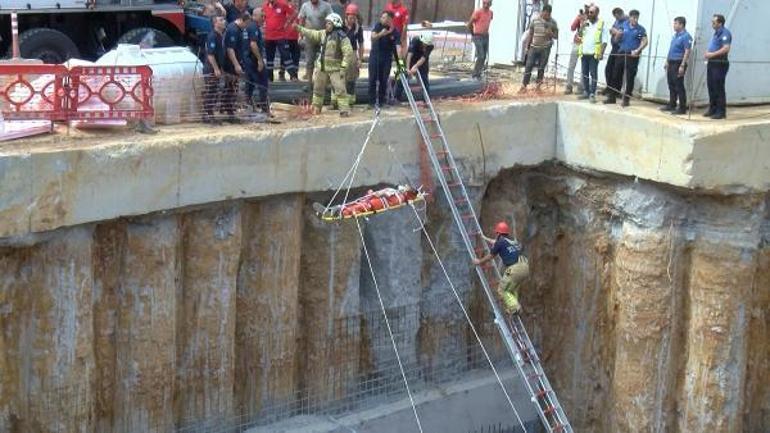 Maltepede üzerine inşaat demiri düşen işçi yaralandı