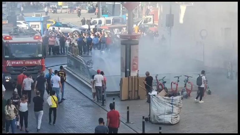 Vezneciler Metro İstasyonunda yangın paniği