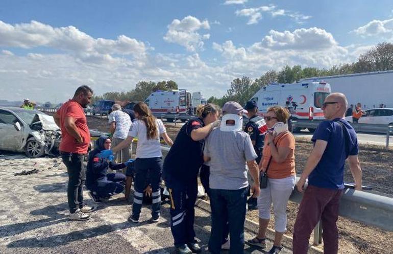 Anız ateşinden duman kaplayan TEMde zincirleme kaza: 2 ölü, 36 yaralı