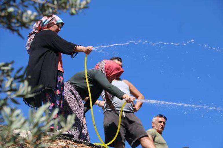 Boş arazide çıkan yangın villaya sıçradı