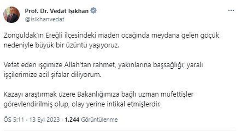 Zonguldakta maden ocağında göçük: 1 işçi hayatını kaybetti, 7 yaralı