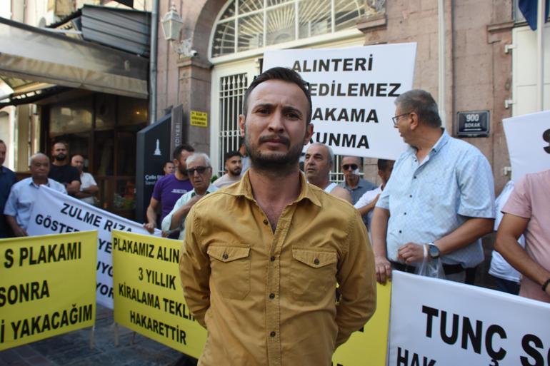 İzmirde S plaka sahiplerinden atletli eylem