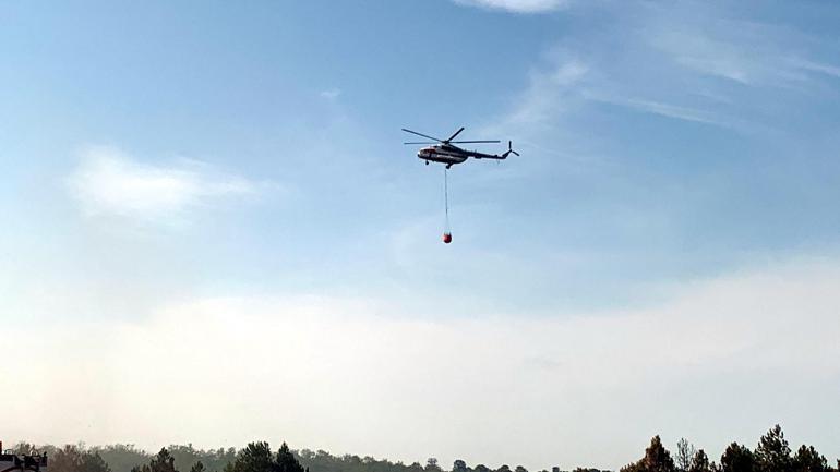 Çerkezköyde orman yangını kontrol altında