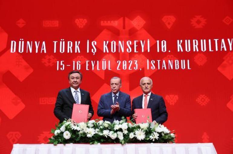 Cumhurbaşkanı Erdoğan Dünya Türk İş Konseyi 10uncu Kurultayına katıldı