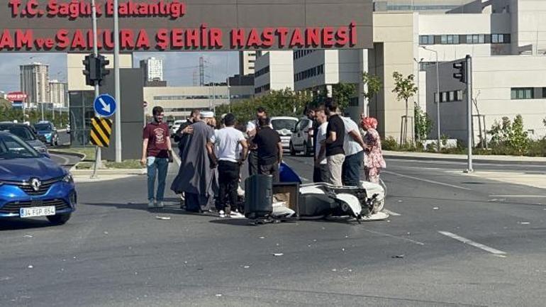 Başakşehirde motosiklet kazası: Sürücü ağır yaralandı