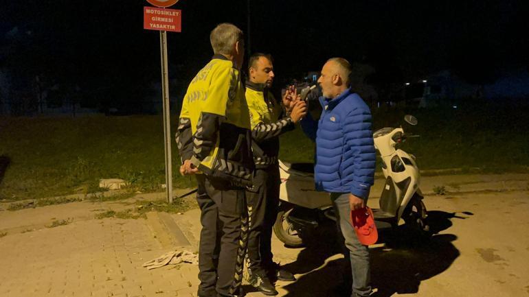 Motosikletten düşen alkollü sürücü: Bana komplo mu kuruyorsunuz