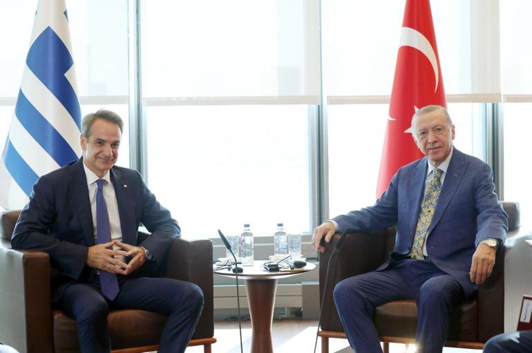 Erdoğan, Yunanistan Başbakanı Miçotakis ile BM Genel Kurulunda bir araya geldi