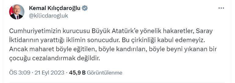 Kılıçdaroğlu: Maharet, beyni yıkanan bir çocuğu cezalandırmak değildir