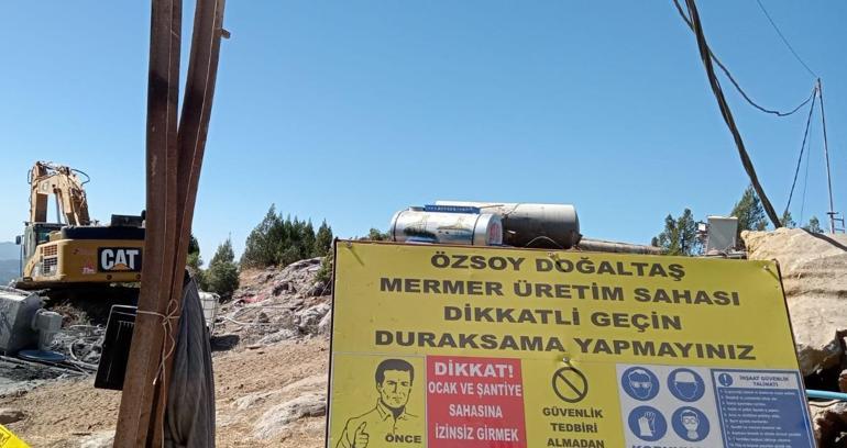 Bursa’da mermer ocağı eylemi