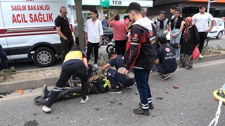 Ters yöne giren elektrikli bisikletli çocuk kazaya neden oldu: 2 yaralı