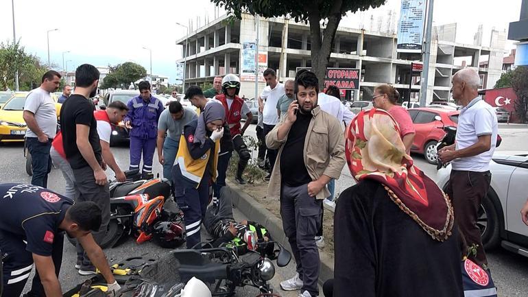 Ters yöne giren elektrikli bisikletli çocuk kazaya neden oldu: 2 yaralı