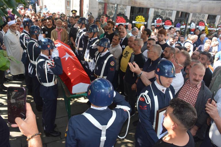 Kazada hayatını kaybeden terör gazisi Görelespor başkanı için askeri tören