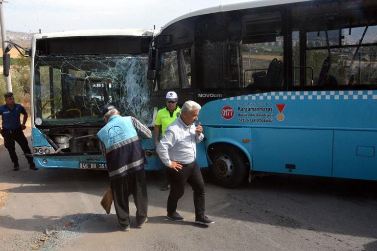 Kahramanmaraş’ta halk otobüsleri çarpıştı: 9 yaralı