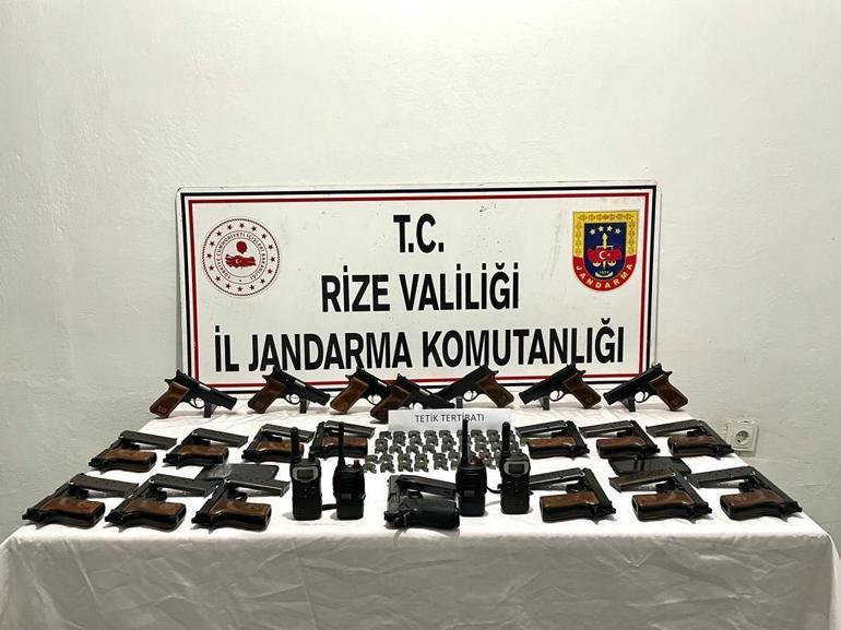 Rizede yayla evlerine kaçak silah baskını