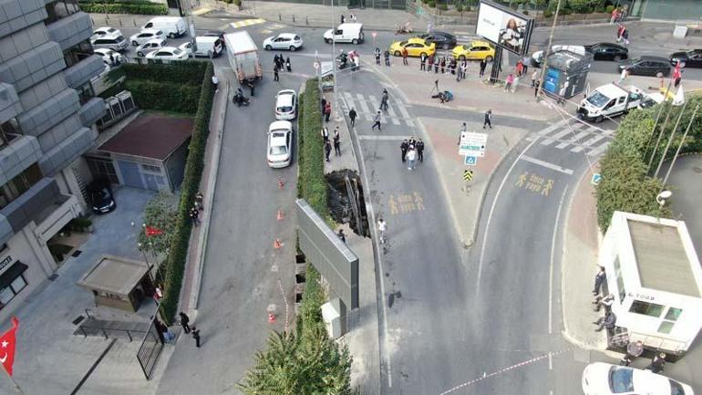 Şişlide kaldırım çöktü, çukura düşen kadın yaralandı