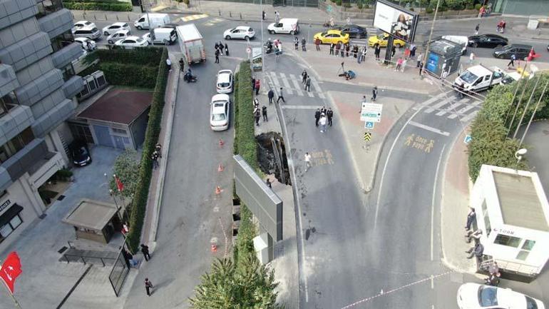 Şişlide kaldırım çöktü, çukura düşen kadın yaralandı