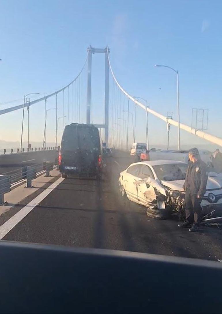 Osmangazi Köprüsünde zincirleme kaza 8 yaralı