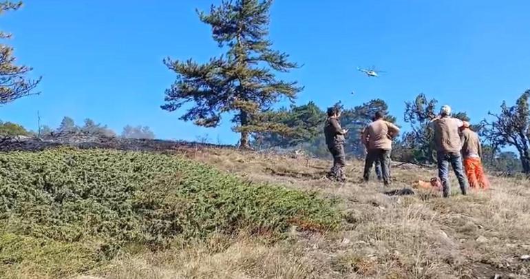 Kütahyada orman yangını; 1 hektar alan zarar gördü