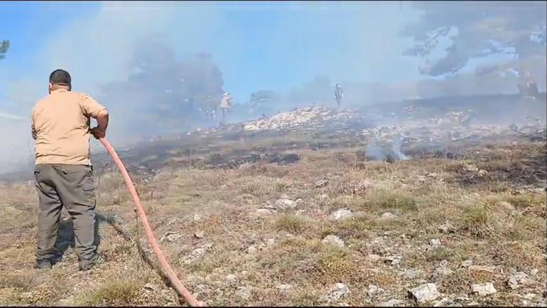 Kütahyada orman yangını; 1 hektar alan zarar gördü