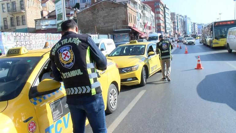 Kadıköyde taksilere denetim: 5 şoföre 9 bin 436 lira ceza