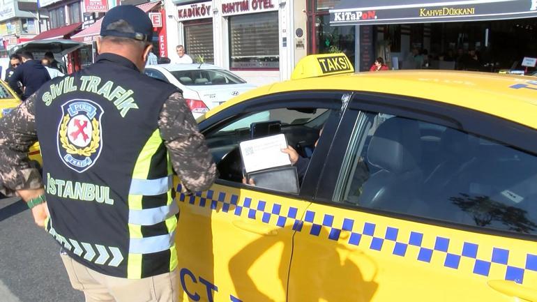 Kadıköyde taksilere denetim: 5 şoföre 9 bin 436 lira ceza
