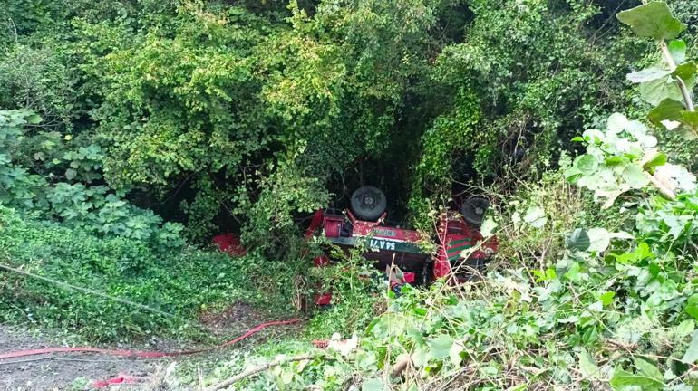 Orman İşletme Müdürlüğünün arazözü uçuruma devrildi: 1 ölü, 3 yaralı