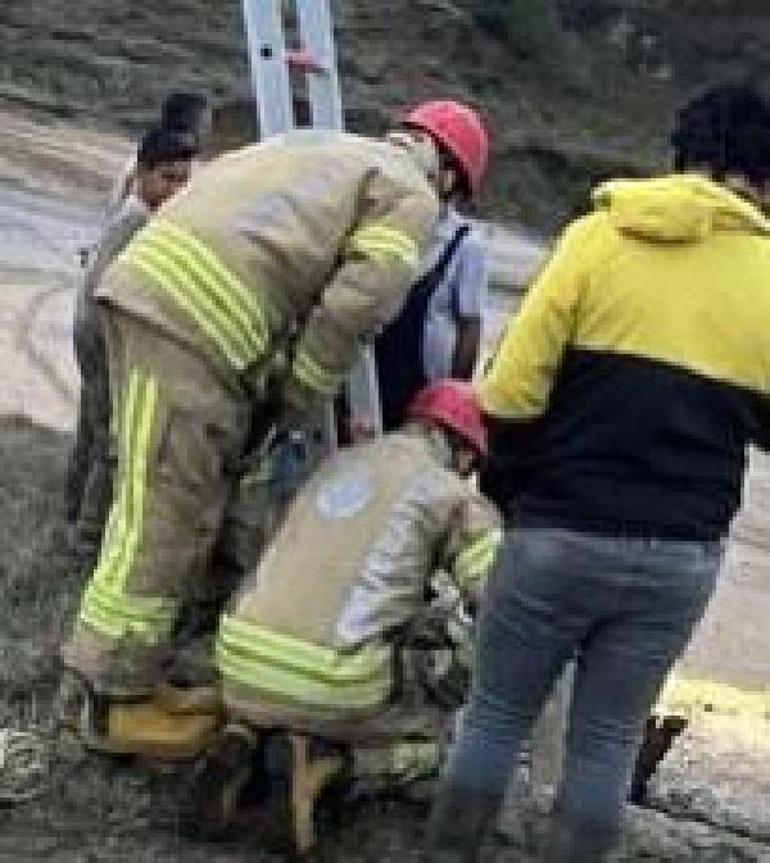 Beykozda iki genç beton kapak kırılınca kuyuya düştü