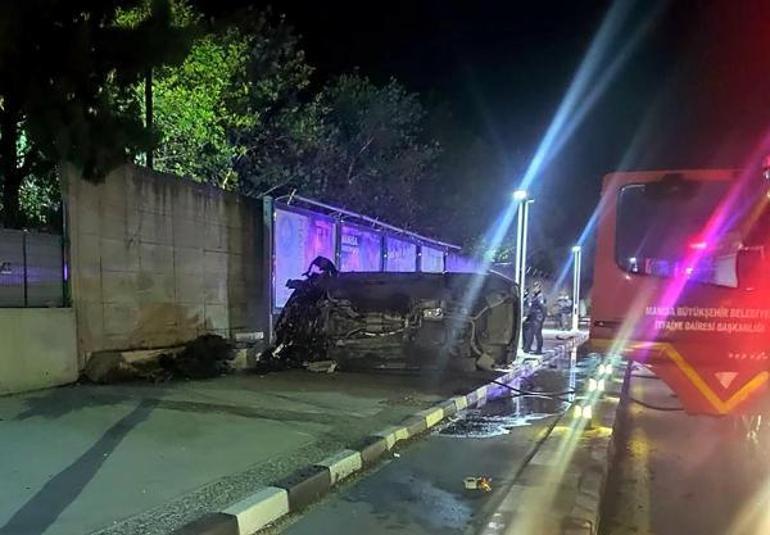 Manisa’da otomobil devrildi; 1 ölü, 2 yaralı