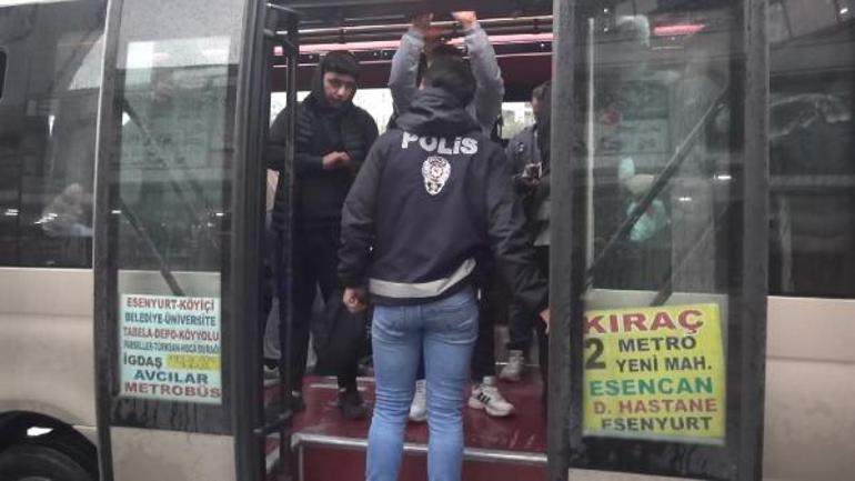 Esenyurtta denetim: 63 kaçak göçmen yakalandı