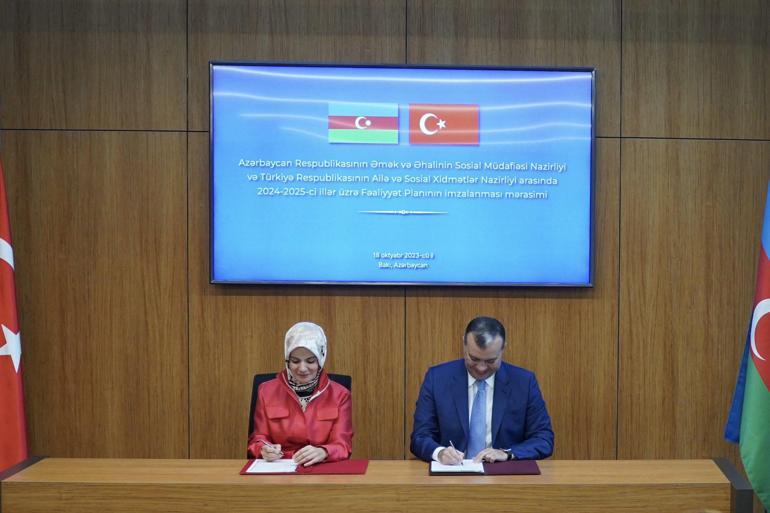 Bakan Göktaş, Azerbaycan Çalışma ve Halkın Sosyal Koruması Bakanı Babayev ile görüştü