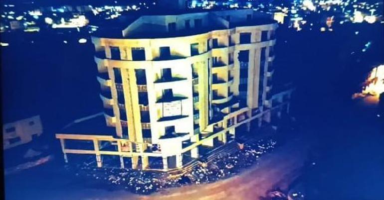 Gaziantepte dinamitle patlatılan bina yıkılmadı