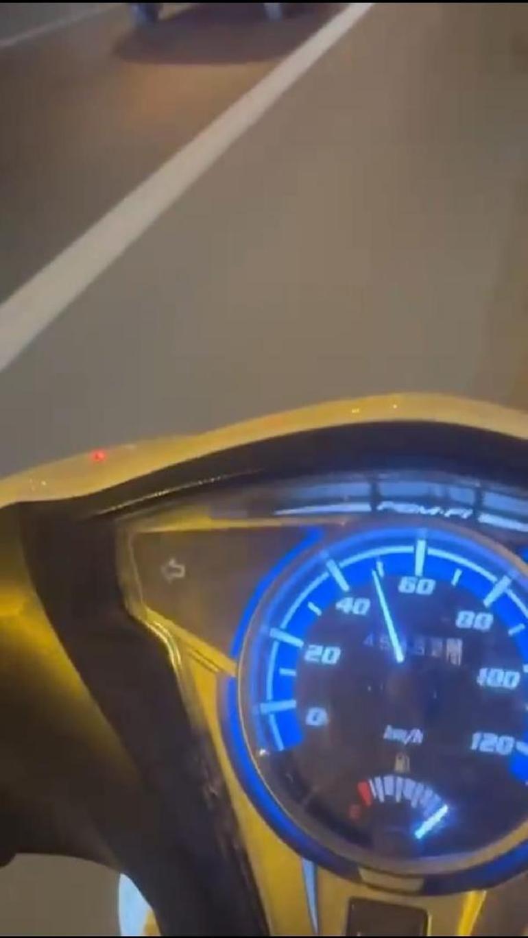 Şile Otoyolunda bisikletlinin tehlikeli yolculuğu