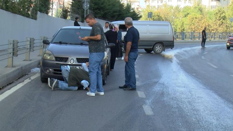 Kartalda hafriyat kamyonundan dökülen yağ kazalara neden oldu