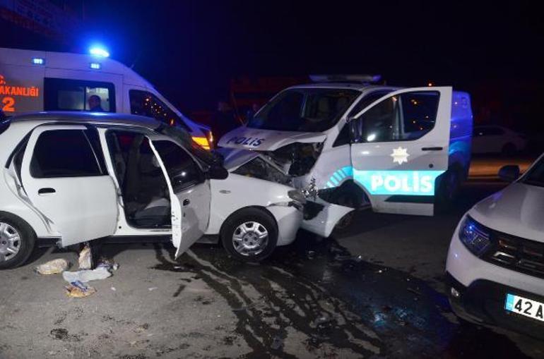 Kaçan sürücünün otomobili, takip sırasında polis aracına çarptı; 8 yaralı