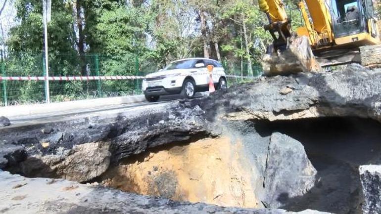 Sarıyer’de İSKİ’ye ait su borusu patladı