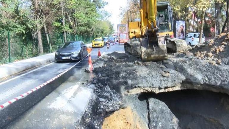 Sarıyer’de İSKİ’ye ait su borusu patladı