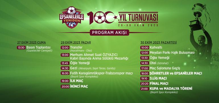 Trabzonda Cumhuriyetin 100’üncü yılı ve Ahmet Suat Özyazıcı anısına futbol turnuvası
