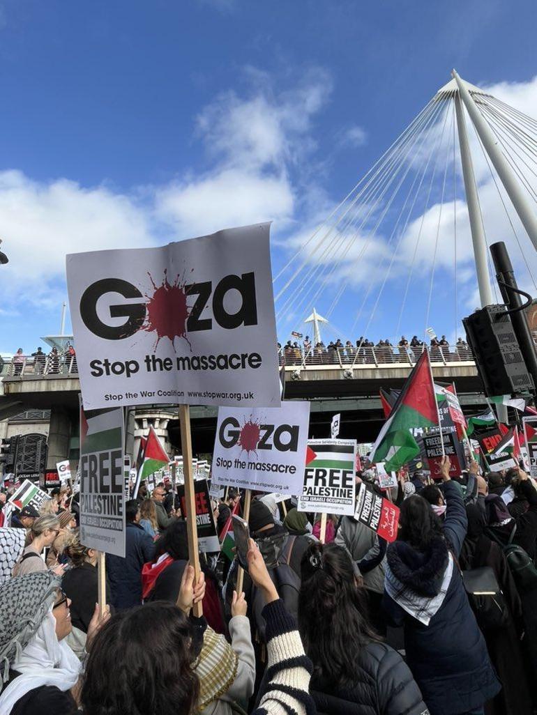 Londra’da ikinci büyük Filistin’e destek protestosu başladı