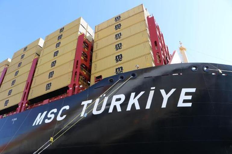 Dünyanın en büyük konteyner gemilerinden MSC Türkiye Tekirdağda