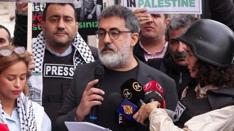 Taksimde gazetecilerden Filistin’deki meslektaşlarına destek açıklaması