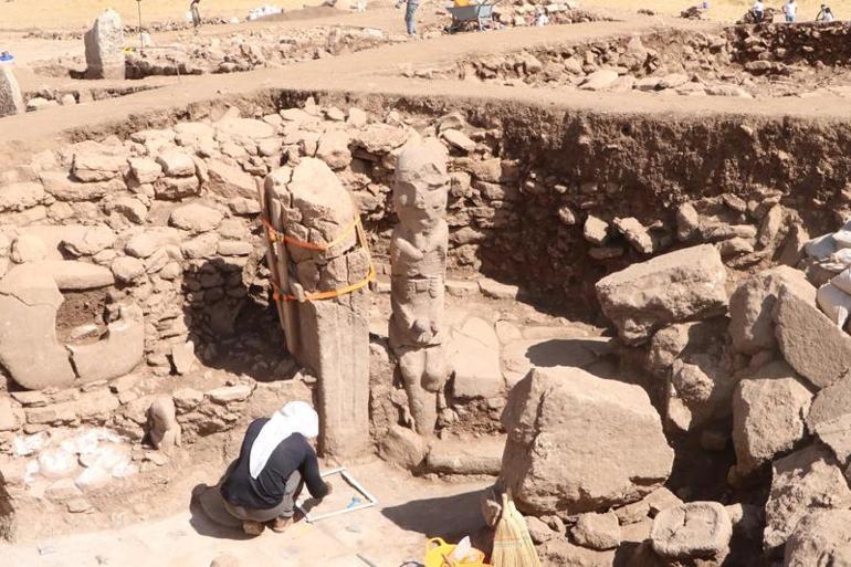 Karahantepedeki insan heykeline kutulu koruma