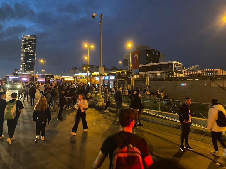 Mecidiyeköy metrobüs durağında şüpheli paket fünye ile patlatıldı: Sinir krizi geçirdi