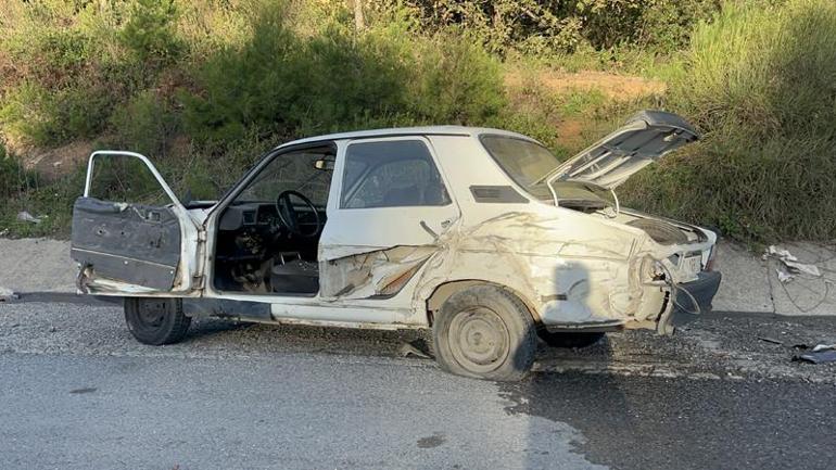 Şile Otoyolunda TIR otomobile çarptı: 2 yaralı