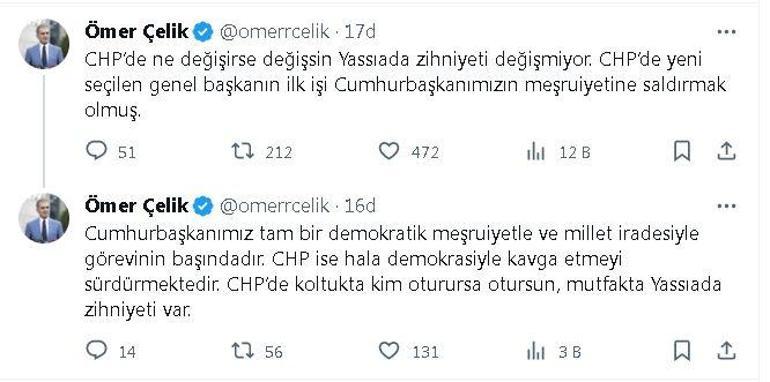 AK Partili Çelik: CHPde Yassıada zihniyeti değişmiyor