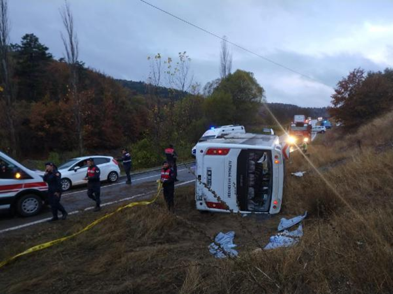 Amasyada otobüs devrildi: 27 yaralı