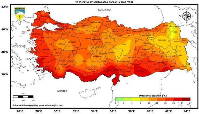 Türkiye, son 53 yılın en sıcak 7’nci ekim ayını yaşadı