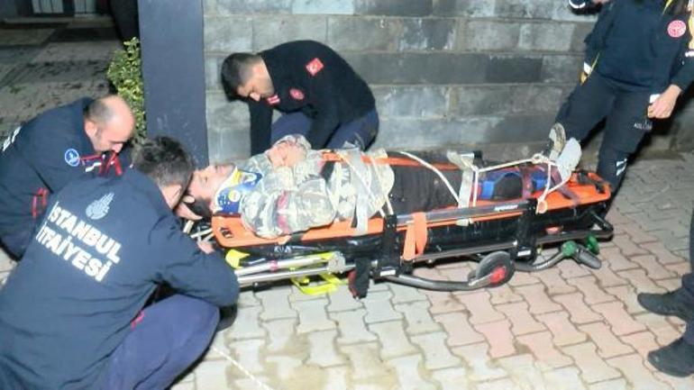 Maltepede arkadaşını ziyarete geldi; 7 metrelik inşaat temeline düştü