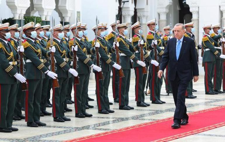 Erdoğan, Cezayir Cumhurbaşkanı Tebbun ile bir araya geldi